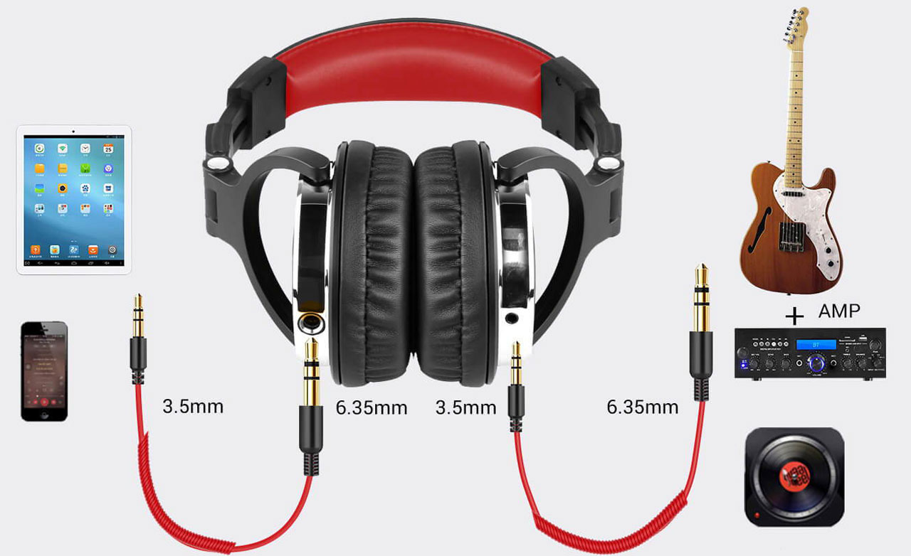 OneOdio Adapter-Free DJ Headphones for Studio Monitoring and 